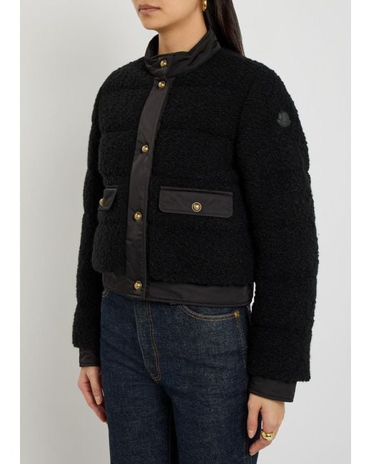 Moncler Black Blandy Padded Bouclé Jacket