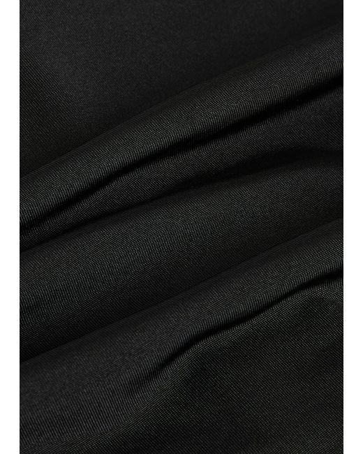 Max Mara Black Ruched High-Waisted Stretch-Polyamide Bikini Briefs