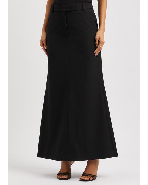 Acne Black Woven Maxi Skirt