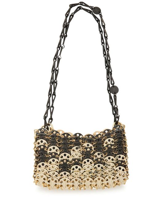 Rabanne Metallic 1969 Nano Two-Tone Metal Shoulder Bag