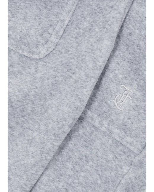 Juicy Couture Gray Del Ray Logo Velour Sweatpants