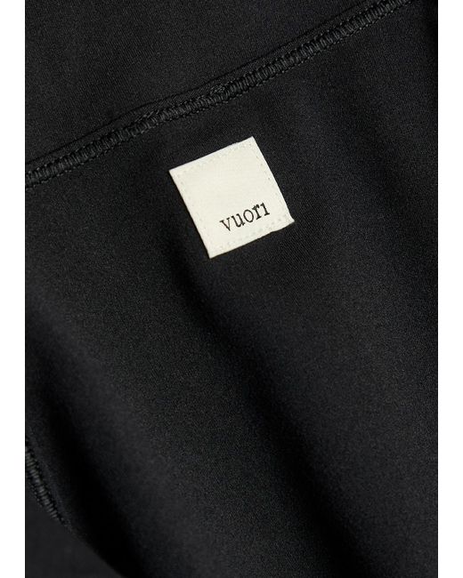 vuori Black All The Feels Zip Up Stretch-Jersey Top