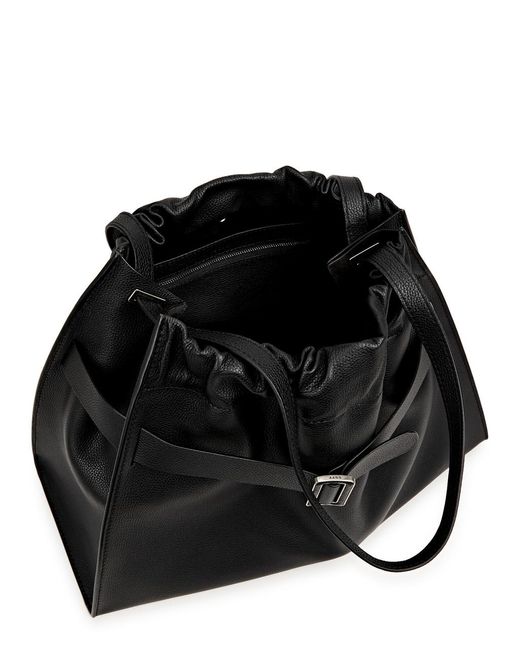 Boyy Black Scrunchy Jumbo Leather Shoulder Bag