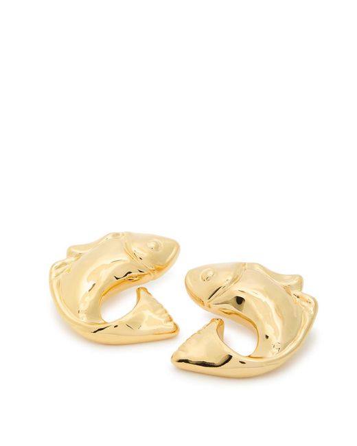 Jacquemus Metallic Les Boucles Poisson Fish Drop Earrings