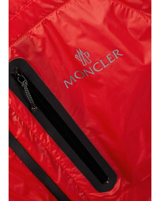 Moncler Red Diadem Hooded Shell Jacket for men