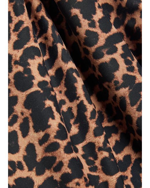 Away That Day Brown Cannes-Print Swimsuit