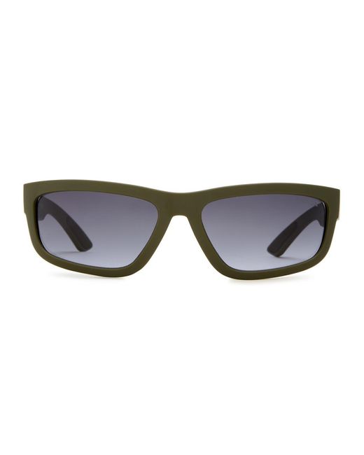 Prada Linea Rossa Green D-Frame Sunglasses