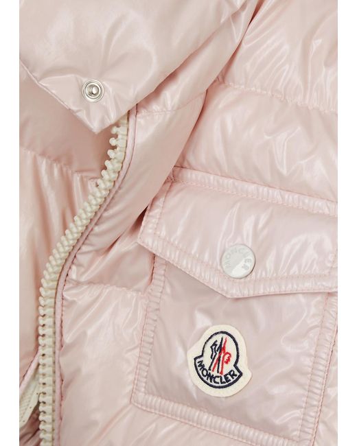 Moncler Pink Andro Quilted Shell Jacket