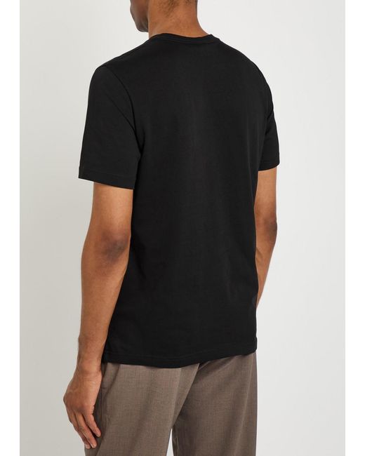 Paul Smith Black Appliquéd Cotton T-Shirt for men