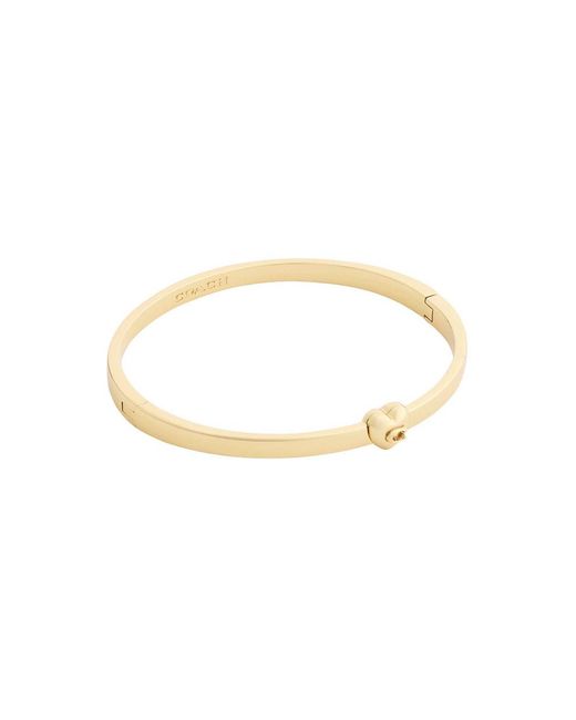 COACH White Heart Logo Bangle