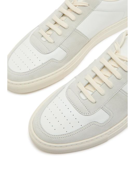 Common Projects White Bball Panelled Leather Sneakers for men