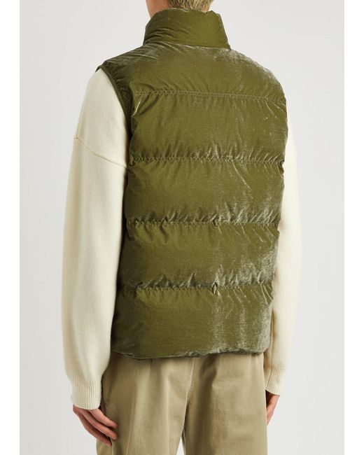 Moncler Green Natadola Quilted Flocked Gilet for men