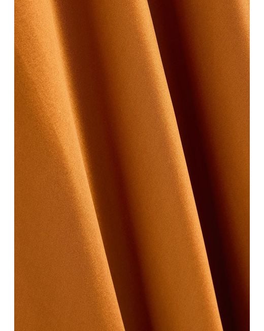 Reformation Brown Pernille Silk Gown