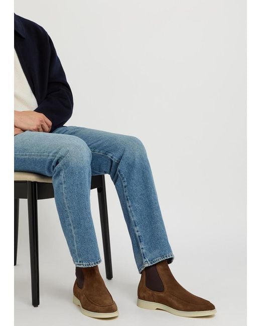 Aurélien Brown City Suede Chelsea Boots for men
