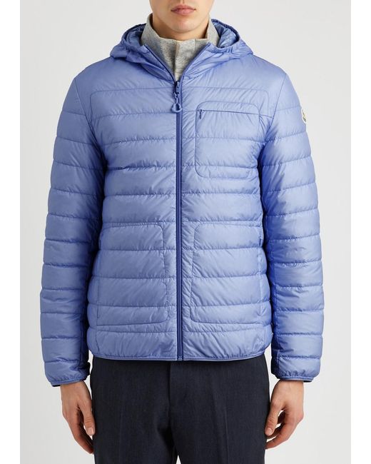 Moncler Blue Pulao Quilted Shell Jacket for men