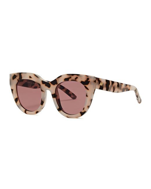 Le Specs Brown Air Heart Oversized Sunglasses for men
