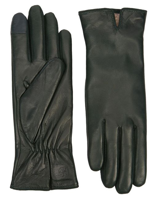 Handsome Stockholm Essentials Dark Green Leather Gloves Lyst UK