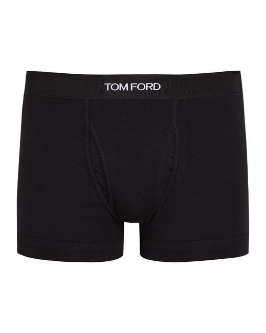 Tom Ford Black Stretch-Cotton Boxer Briefs for men