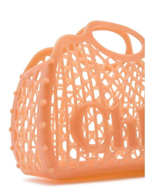 Chloé Orange Cage Jelly Tote Bag