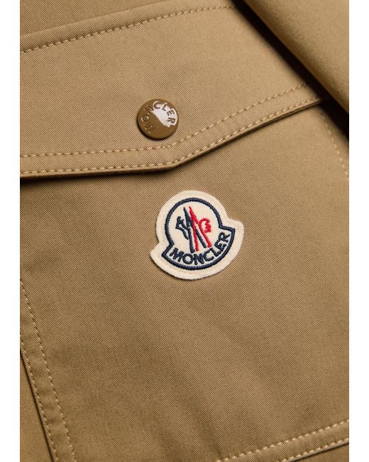 Moncler Natural Logo Stretch-Cotton Overshirt for men