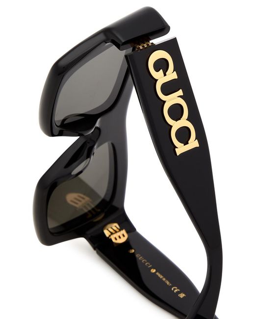 Gucci Black Oversized Square-frame Sunglasses for men