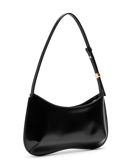 Jacquemus Black Le Bisou Glossed Leather Shoulder Bag