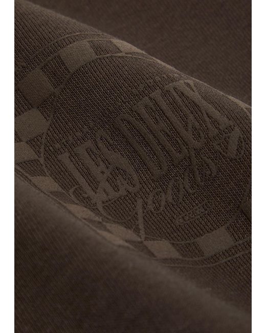 Les Deux Brown Ben Goods Logo-Print Cotton T-Shirt for men