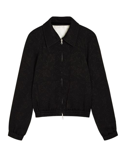 Dries Van Noten Black Rankles Reversible Floral-Jacquard Woven Jacket for men