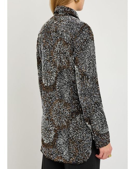 Rabanne Black Bead-Embellished Shirt