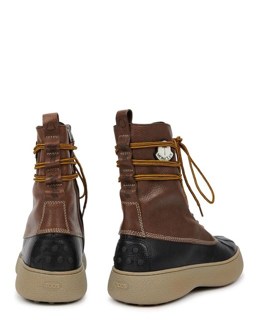 Moncler Genius Brown 8 Moncler Palm Angels X Tod's Leather Ankle Boots for men