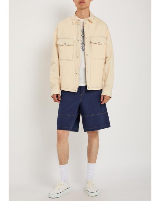 Moncler Natural Watagua Cotton And Linen-Blend Overshirt for men