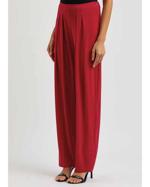 Norma Kamali Red Tape Stretch-jersey Trousers