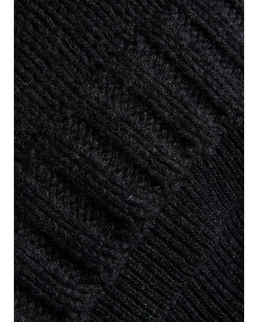 Our Legacy Black False Layered-Effect Merino Wool Jumper for men