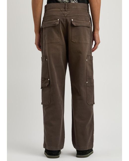 Represent Brown Workshop Straight-Leg Cargo Jeans for men