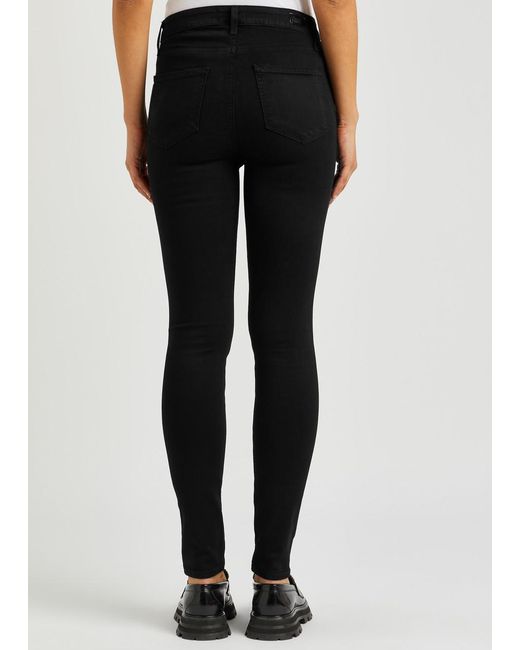 PAIGE Black Cindy Cropped Skinny Jeans