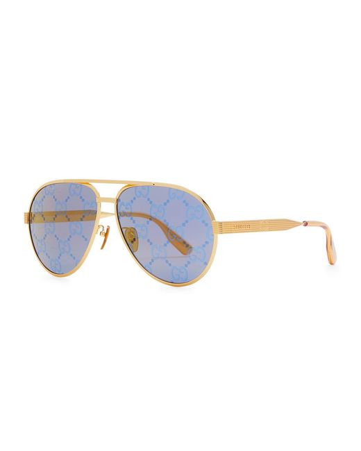 Gucci Blue Aviator-style Sunglasses for men