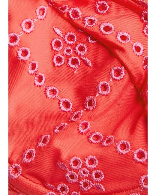Damson Madder Uma Embroidered Underwired Bikini Top