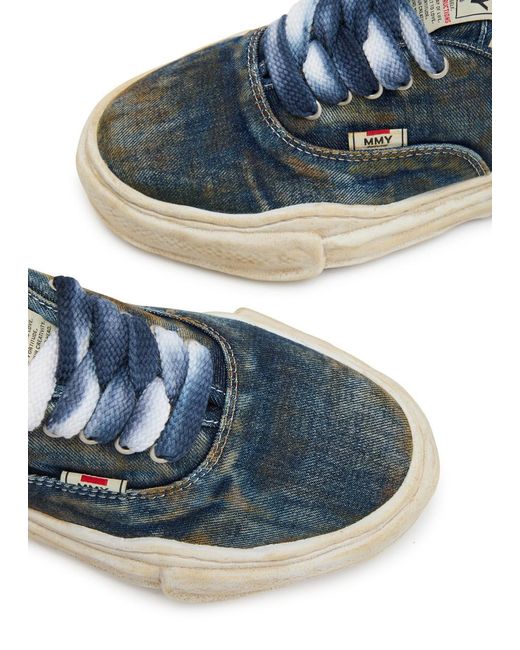 Maison Mihara Yasuhiro Blue Baker Distressed Denim Sneakers for men