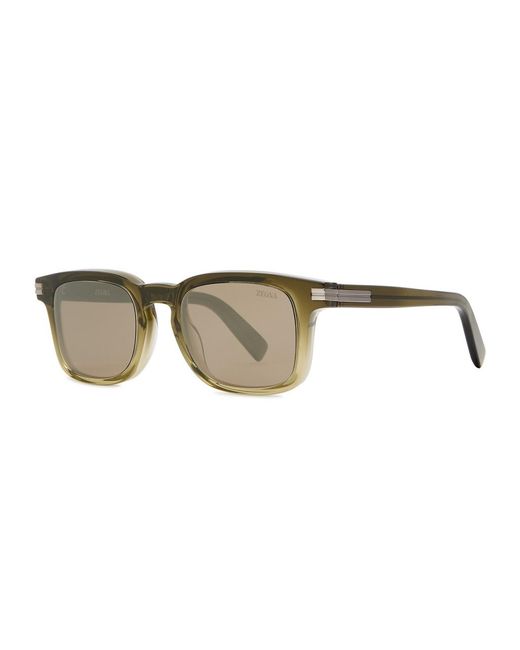 Zegna Green D-frame Sunglasses for men
