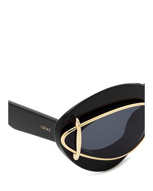 Loewe Black Double-frame Cat-eye Sunglasses