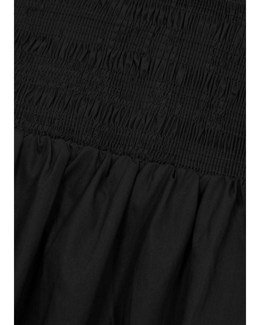 Faithfull The Brand Black Matera Cotton Midi Dress