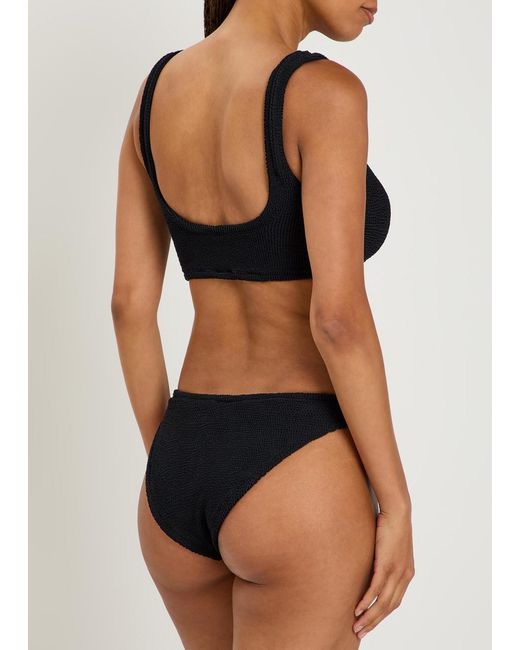 Hunza G Black Juno Seersucker Bikini