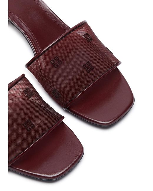 Givenchy Brown G-cube 45 Mesh Mules