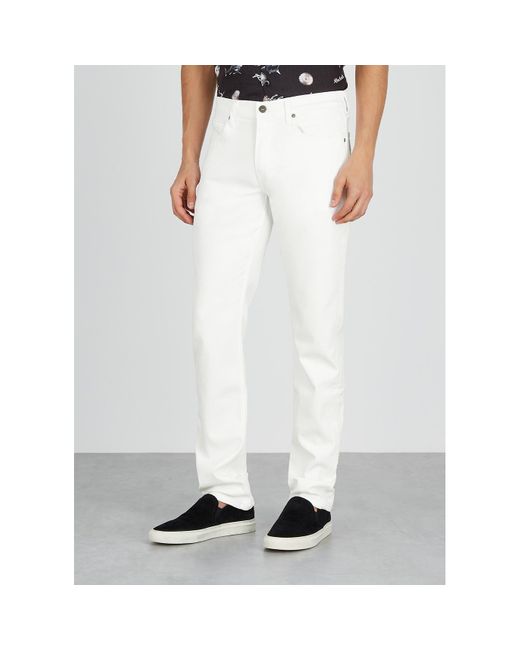 PAIGE White Lennox Slim-Leg Jeans for men