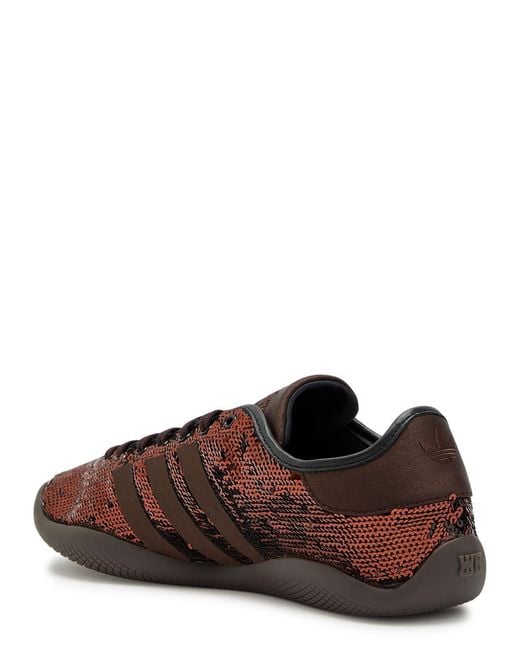 Wales Bonner Brown Adidas X Karintha Sequin And Satin Sneakers for men