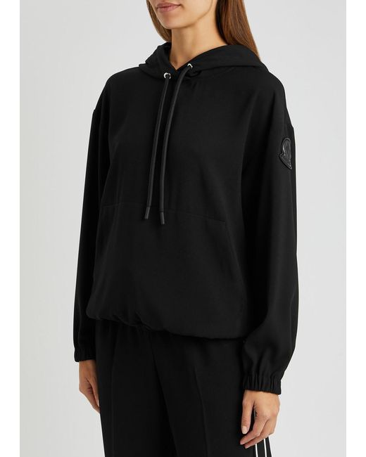 Moncler Black Hooded Jersey Sweatshirt