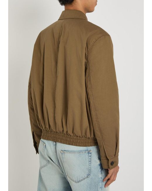 Saint Laurent Brown Quilted Cotton Jacket for men