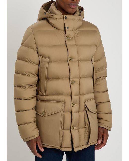 Moncler Natural Clunye Faux Fur-Trimmed Nylon Jacket for men