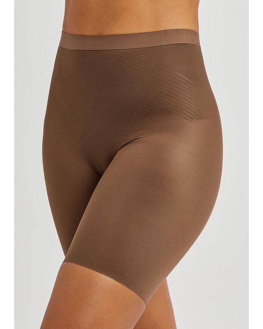 Spanx Brown Thinstincts 2.0 Mid-Thigh Shorts