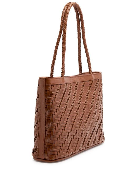 Bembien Brown Ella Woven Leather Tote